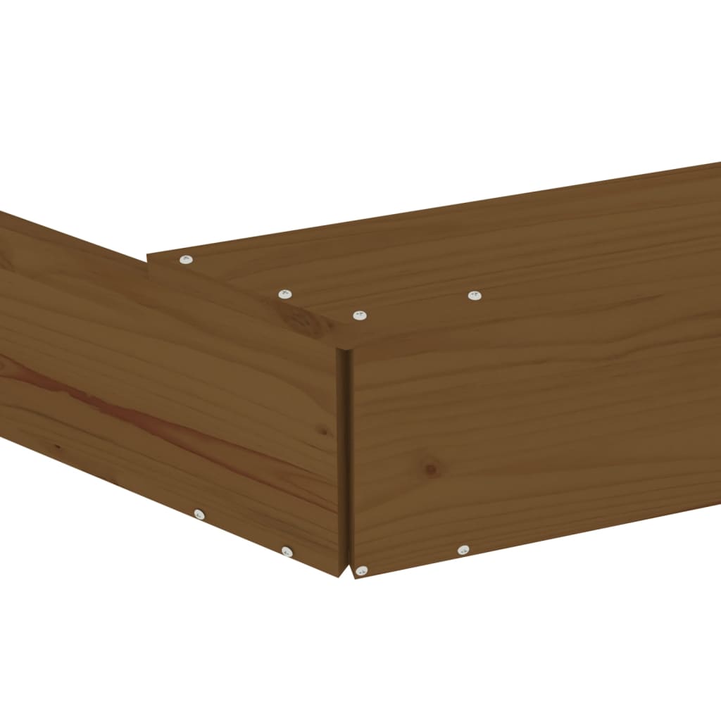 Sandbox with Seats Honey Brown Octagon Solid Wood Pine Honey brown pine 111 cm 111 cm