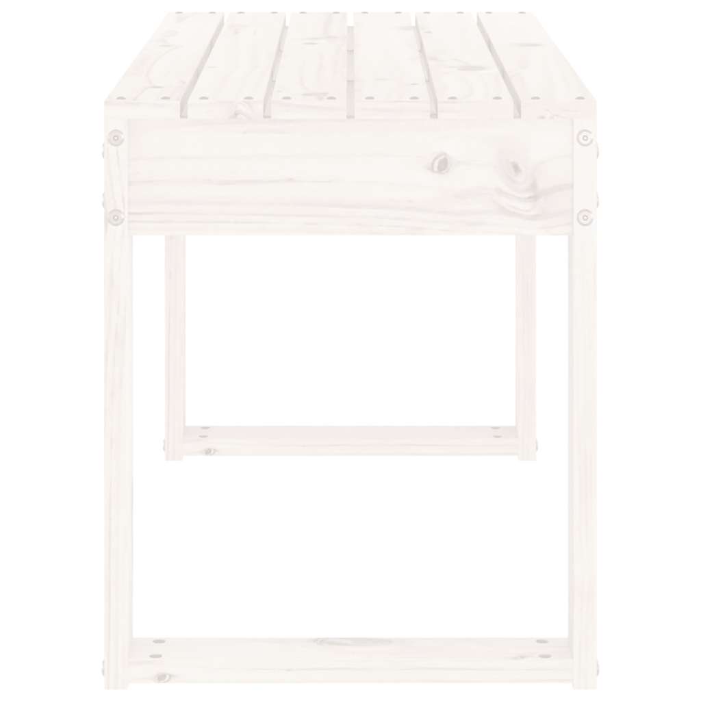 Garden Bench Solid Wood Pine White pine 80 x 38 x 45 cm