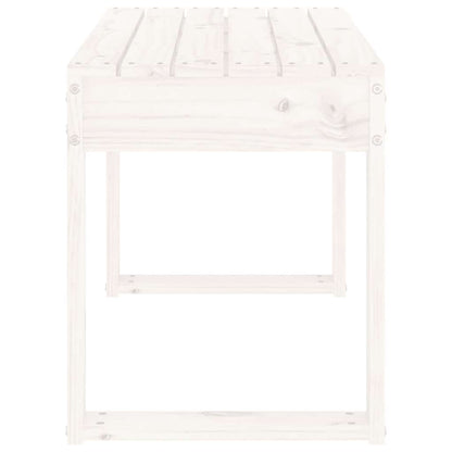 Garden Bench Solid Wood Pine White pine 80 x 38 x 45 cm