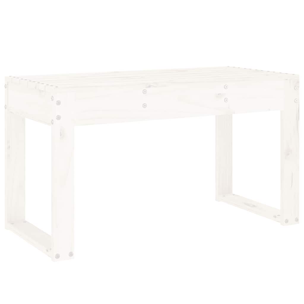 Garden Bench Solid Wood Pine White pine 80 x 38 x 45 cm