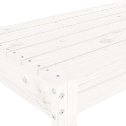 Garden Bench Solid Wood Pine White pine 80 x 38 x 45 cm