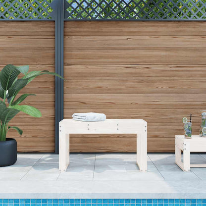Garden Bench Solid Wood Pine White pine 80 x 38 x 45 cm