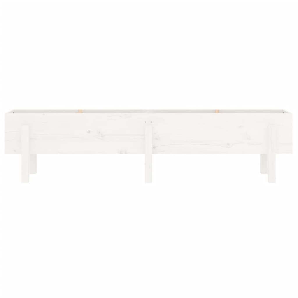 Garden Raised Bed White Solid Wood Pine Depth 30 cm 160 cm