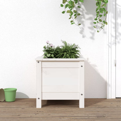 Garden Planter Solid Pine Wood Depth 40 cm Height 39 cm White pine 40 cm