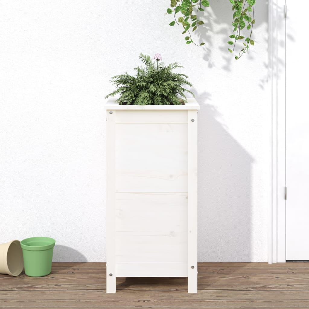 Garden Planter Solid Wood Pine Depth 40 cm Height 78 cm White pine 40 cm