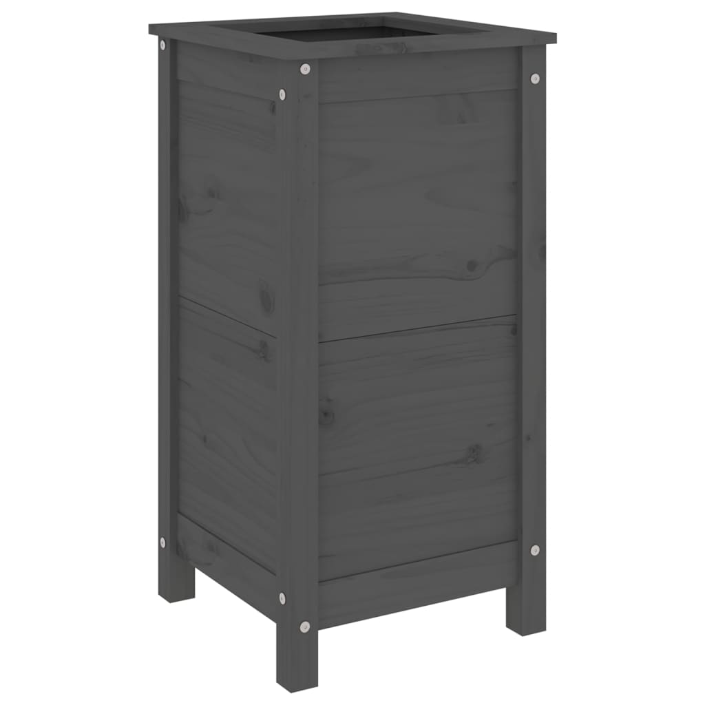Garden Planter Solid Wood Pine Depth 40 cm Height 78 cm Grey pine 40 cm