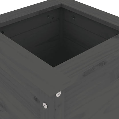 Garden Planter Solid Wood Pine Depth 40 cm Height 78 cm Grey pine 40 cm