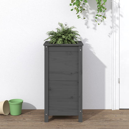 Garden Planter Solid Wood Pine Depth 40 cm Height 78 cm Grey pine 40 cm