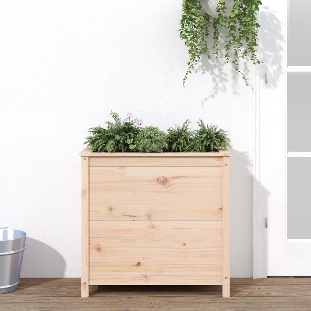 Garden Planter Solid Wood Pine Depth 40 cm Height 78 cm Natural pine 82.5 cm