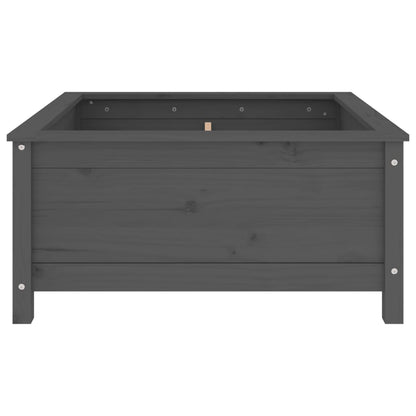 Garden Planter 82.5x82.5x39 cm Solid Wood Pine Grey pine 39 cm