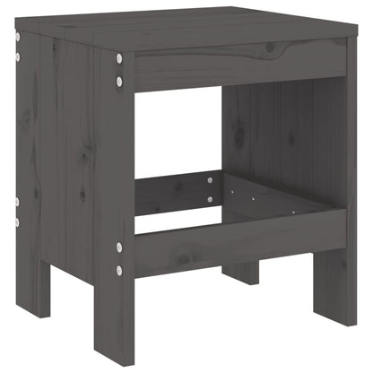 Bar Stools 2 pcs Solid Wood Pine Grey pine 40 x 36 x 45 cm