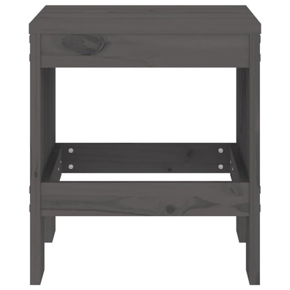 Bar Stools 2 pcs Solid Wood Pine Grey pine 40 x 36 x 45 cm