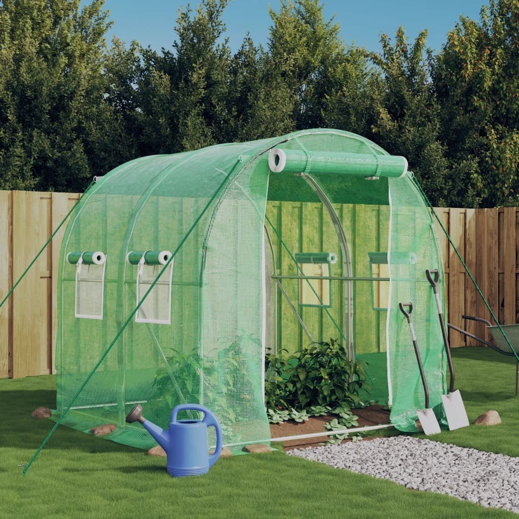 vidaXL Greenhouse with Steel Frame 8 m² Green