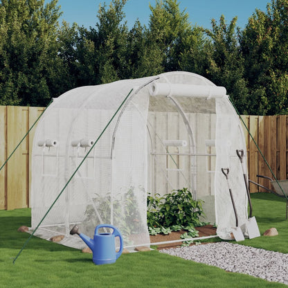 vidaXL Greenhouse with Steel Frame 8 m² White