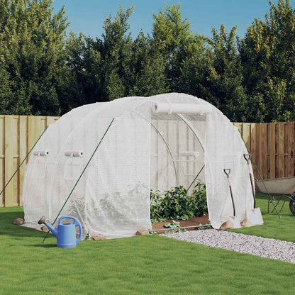 vidaXL Greenhouse with Steel Frame 6 m² White