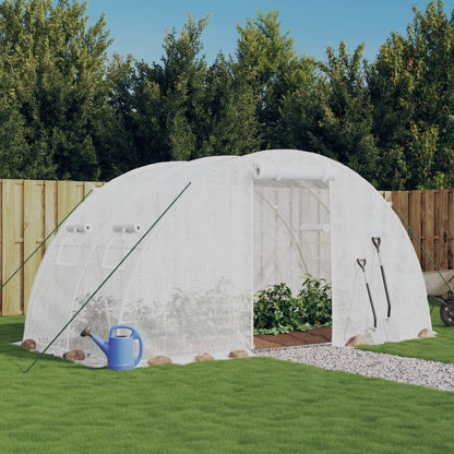 vidaXL Greenhouse with Steel Frame 8 m² White