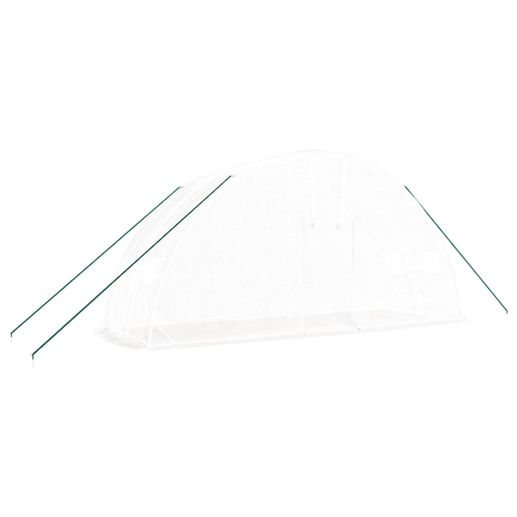 Greenhouse with Steel Frame 24 m² 6x4x2,85 m White 2 m