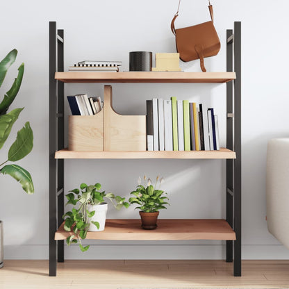 Wall Shelf 40x60x(2-4) Untreated Solid Wood Oak Natural 100 cm