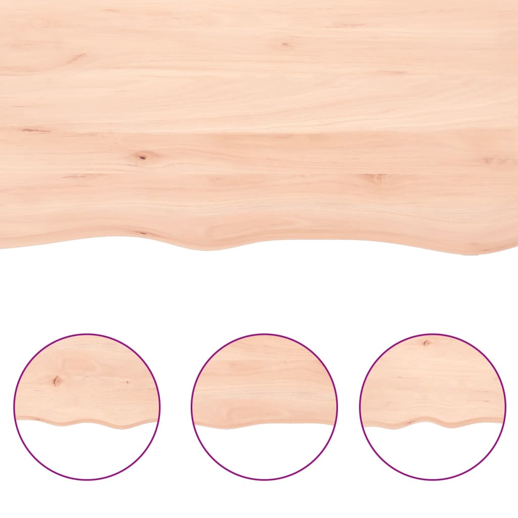Wall Shelf 40x60x(2-4) Untreated Solid Wood Oak Natural 100 cm