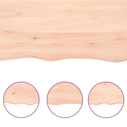 Wall Shelf 40x60x(2-4) Untreated Solid Wood Oak Natural 100 cm