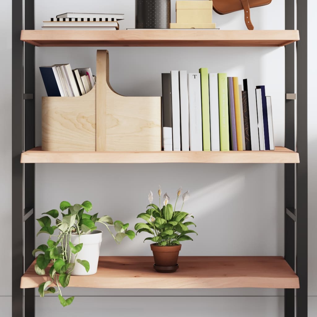 Wall Shelf 40x60x(2-4) Untreated Solid Wood Oak Natural 100 cm