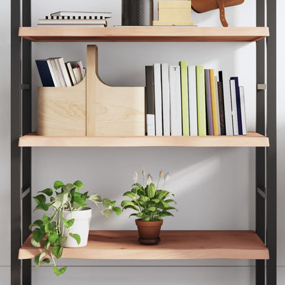 Wall Shelf 40x60x(2-4) Untreated Solid Wood Oak Natural 100 cm