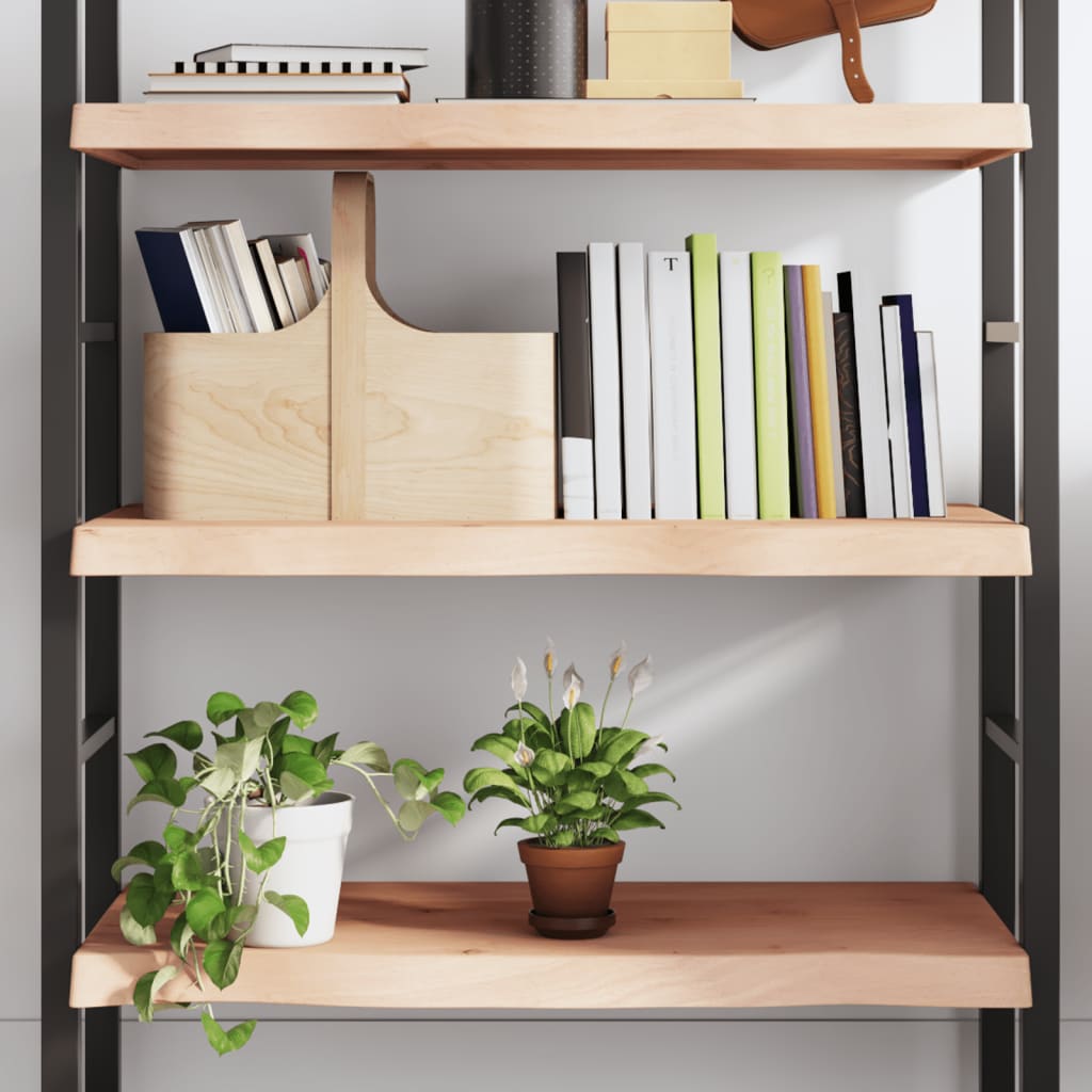 Wall Shelf 40x60x(2-6) Untreated Solid Wood Oak Natural 100 cm