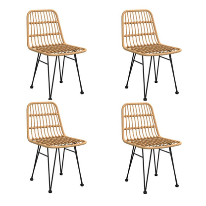 vidaXL 5 Piece Garden Dining Set Poly Rattan 4
