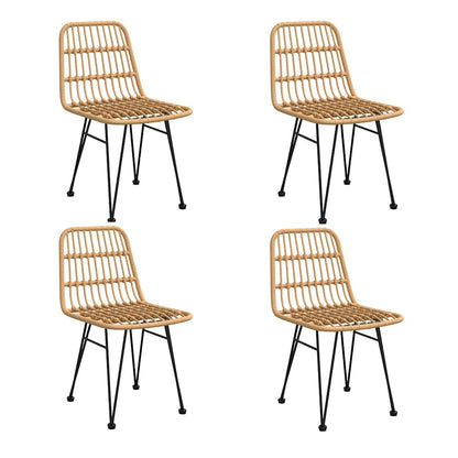 vidaXL 5 Piece Garden Dining Set Poly Rattan 4