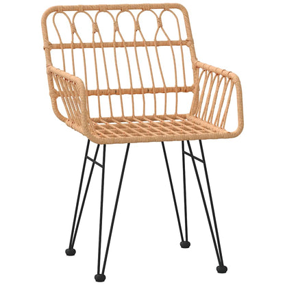 vidaXL 5 Piece Garden Dining Set Poly Rattan 5