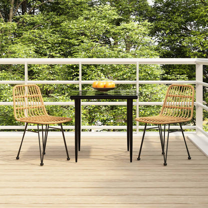 vidaXL 5 Piece Garden Dining Set Poly Rattan