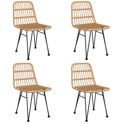 vidaXL 5 Piece Garden Dining Set Poly Rattan 4