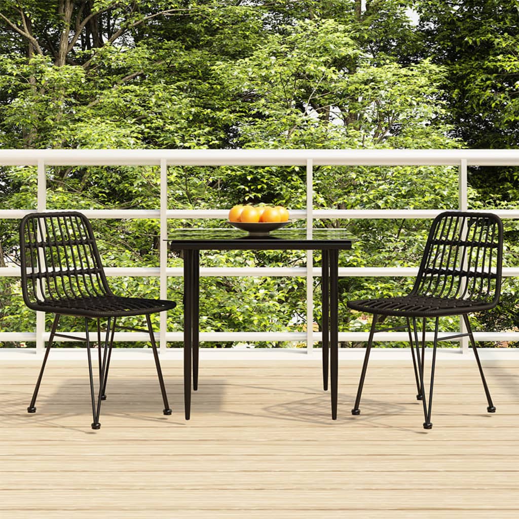 vidaXL 5 Piece Garden Dining Set Poly Rattan