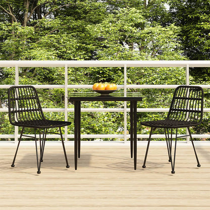 vidaXL 5 Piece Garden Dining Set Poly Rattan