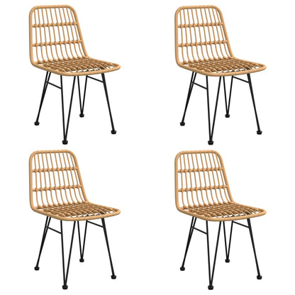 vidaXL 5 Piece Garden Dining Set Poly Rattan 4