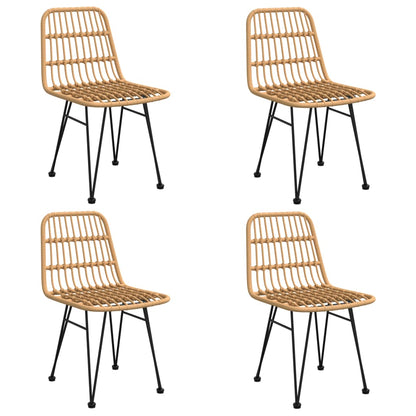 vidaXL 5 Piece Garden Dining Set Poly Rattan 4