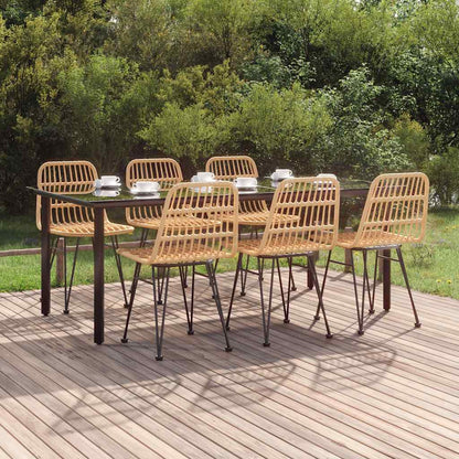vidaXL 5 Piece Garden Dining Set Poly Rattan