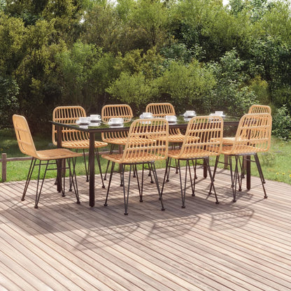 vidaXL 5 Piece Garden Dining Set Poly Rattan