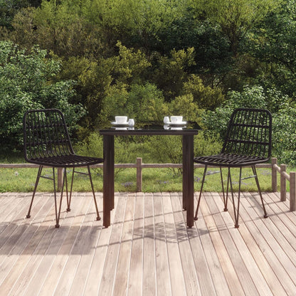 vidaXL 5 Piece Garden Dining Set Poly Rattan
