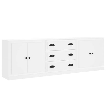 vidaXL Sideboards 3 pcs White Engineered Wood 2
