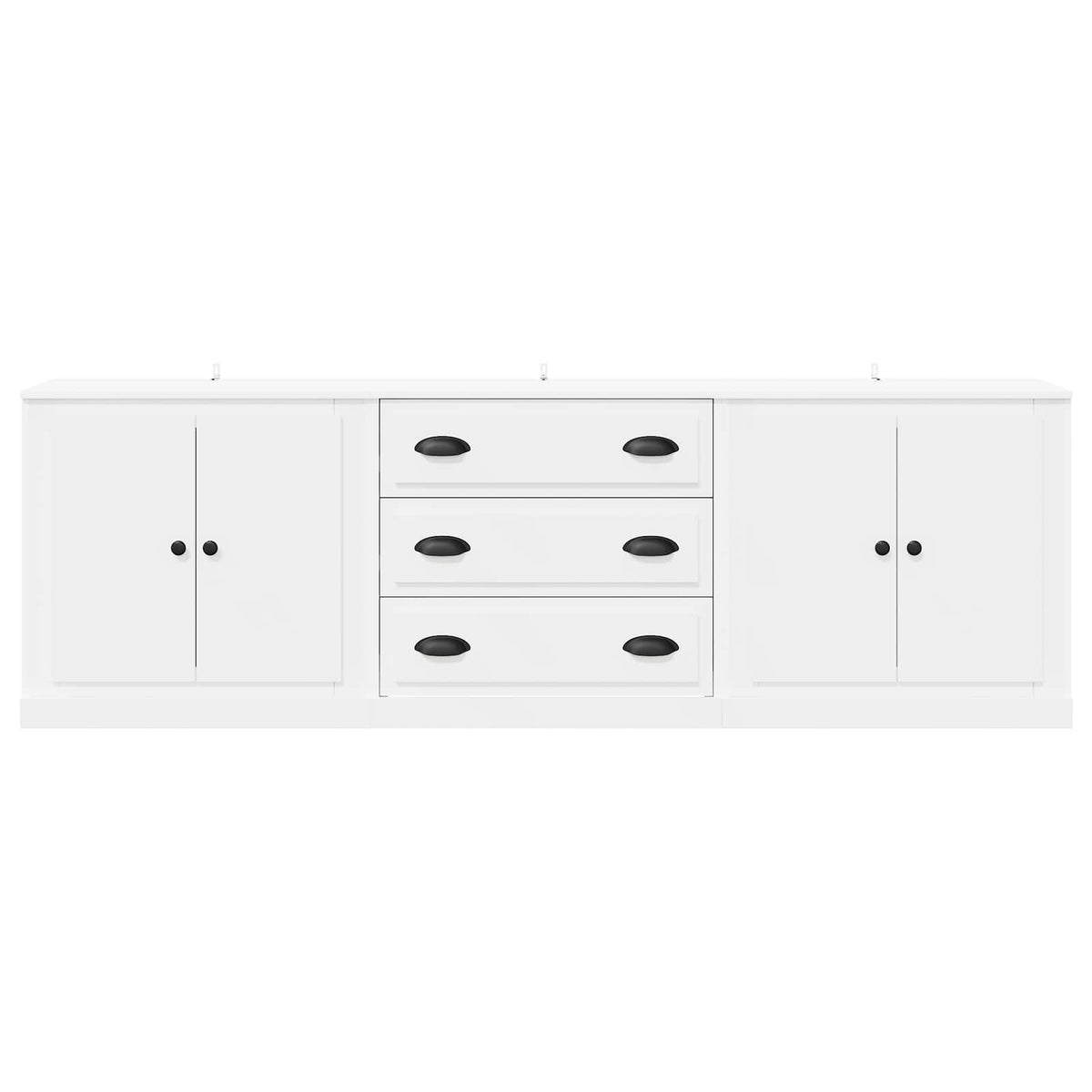 Sideboards 3 pcs Engineered Wood White