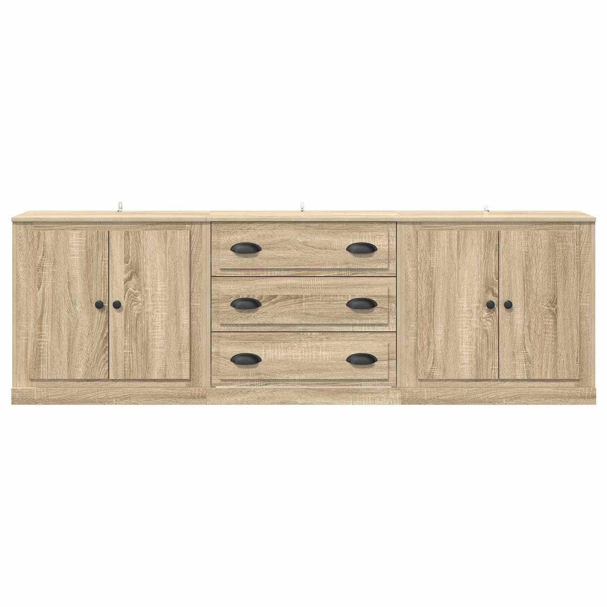 Sideboards 3 pcs Engineered Wood Sonoma oak