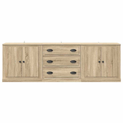 Sideboards 3 pcs Engineered Wood Sonoma oak
