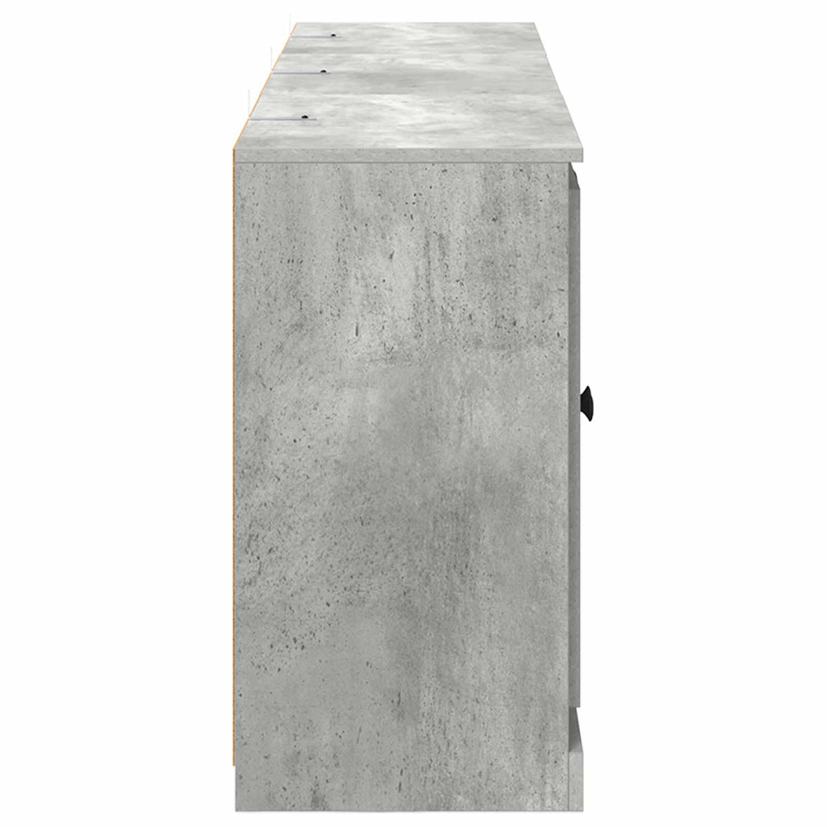 Sideboards 3 pcs Engineered Wood Concrete grey