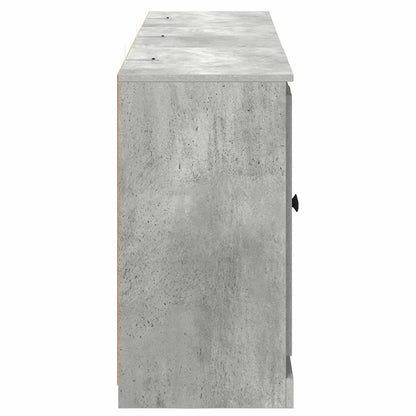 Sideboards 3 pcs Engineered Wood Concrete grey