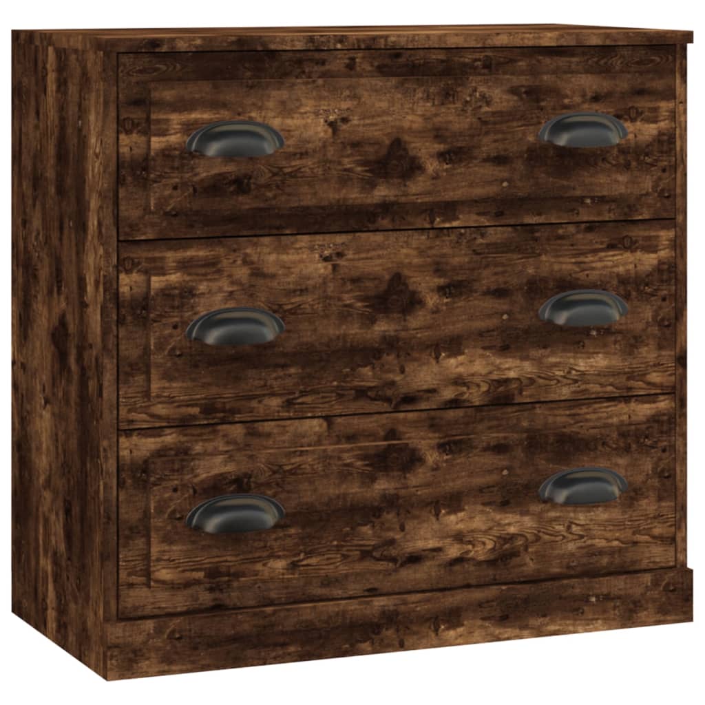 vidaXL Sideboards 3 pcs Smoked Oak Engineered Wood 4