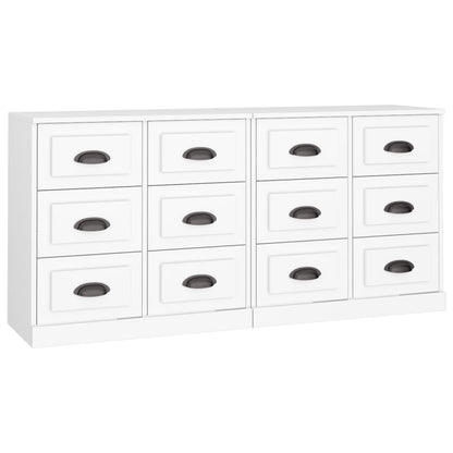 vidaXL Sideboards 2 pcs White Engineered Wood 2