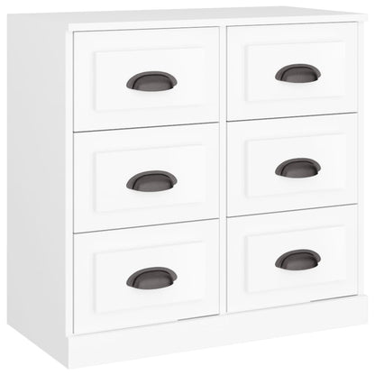 vidaXL Sideboards 2 pcs White Engineered Wood 6