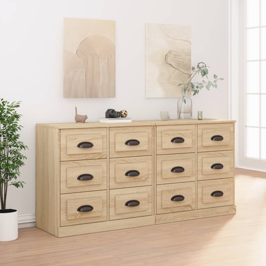 vidaXL Sideboards 2 pcs Engineered Wood