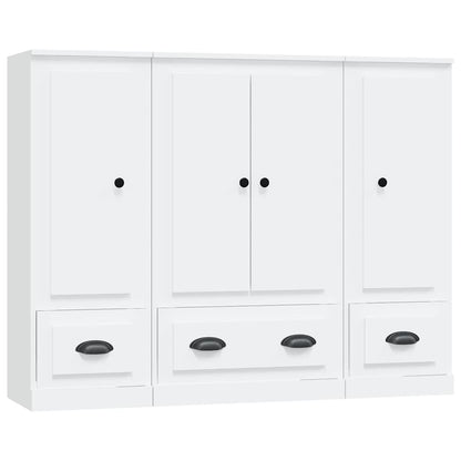 vidaXL Highboards 3 pcs White Engineered Wood 2